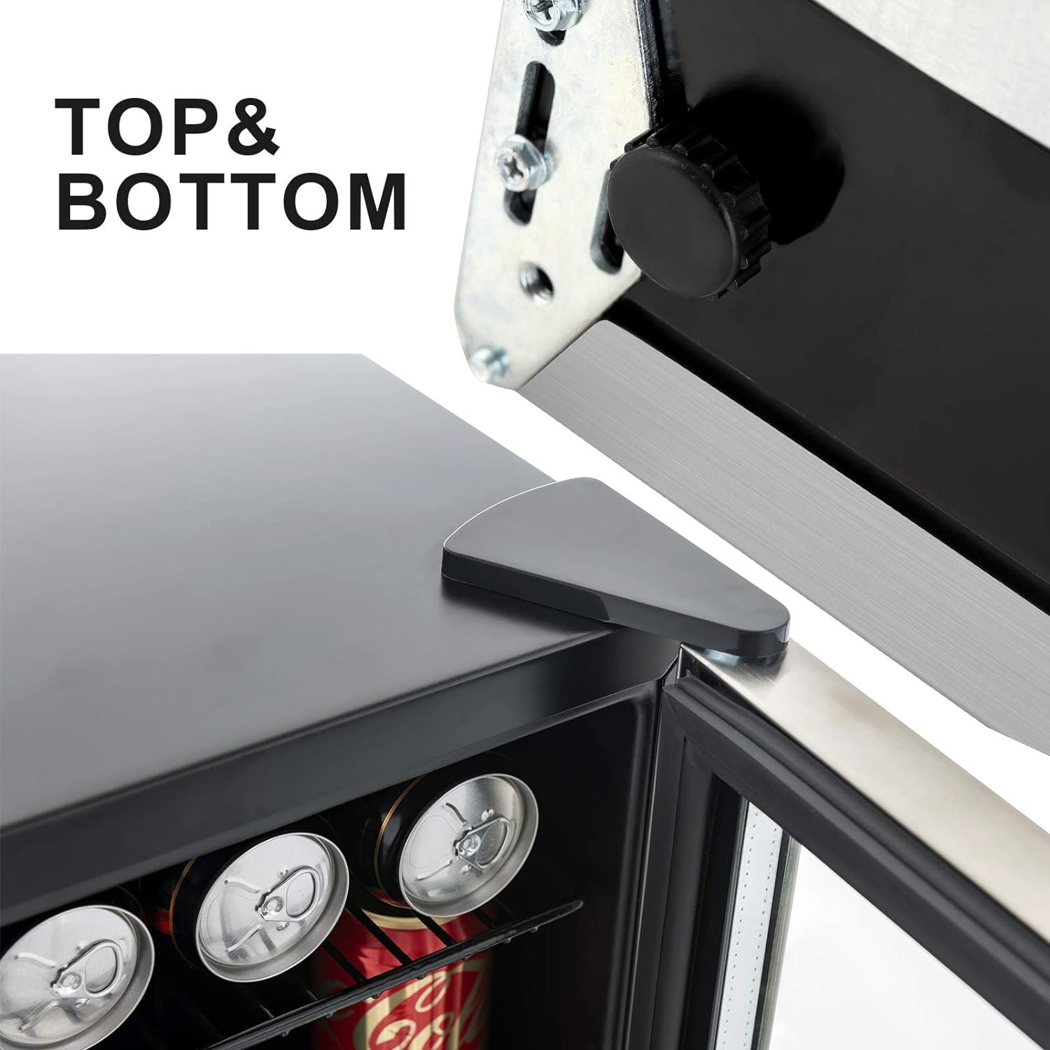 120 Can Beverage Refrigerator and Cooler,Mini Fridge with Glass Door,Display Front Beverage Cooler with Adjustable Shelves for Beer,Soda or Wine,Ideal for Home,Office or Bar(3.2 Cu.Ft)