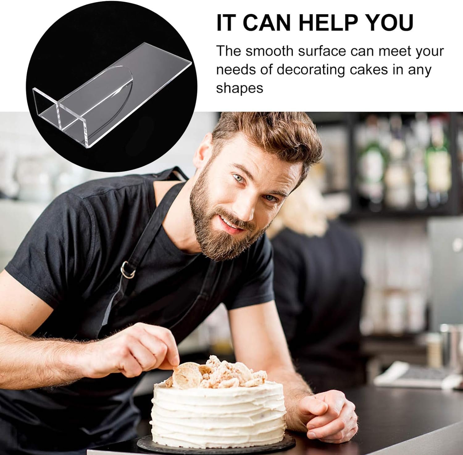 1pc Acrylic Scraper Decked Accessories Cupcake Decorating Tools Baking Tool Large Cake Frosting Scraper Scale Dough Scraper Bread Scraper Cake Making Cake Smoother Cream Pizza 1pc Acrylic Scraper Decked Accessories Cupcake Decorating Tools Baking Tool Large Cake Frosting Scraper Scale Dough Scraper Bread Scraper Cake Making Cake Smoother Cream Pizza