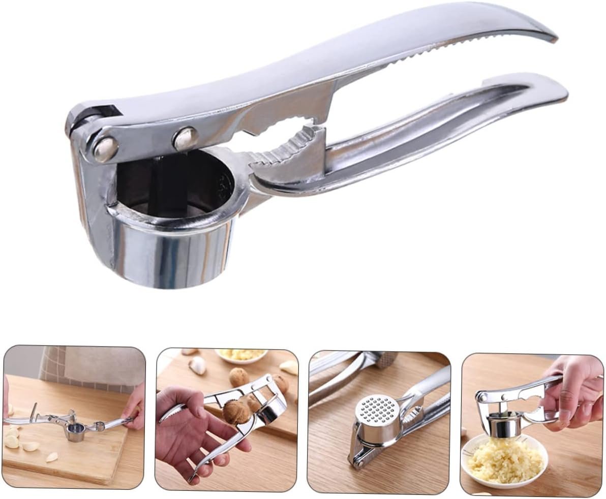 1pc Garlic Press Hand Stainless Steel Grill Grate Hand Meat Grinder Garlic Slicer Garlic Presses Garlic Mincer Tool Garlic Ginger Press Tools Garlic Cloves Handheld