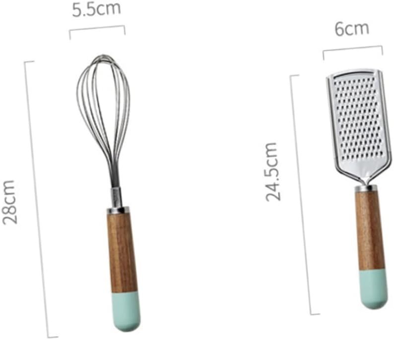 1pc Hand Crank Whisk Kitchen Whisk Stainless Steel Metal Egg Whisk Beater Hand Push Whisk Egg Beaters Hand Small Number Balloons Appliance Manual Beat Eggs Whip Wooden