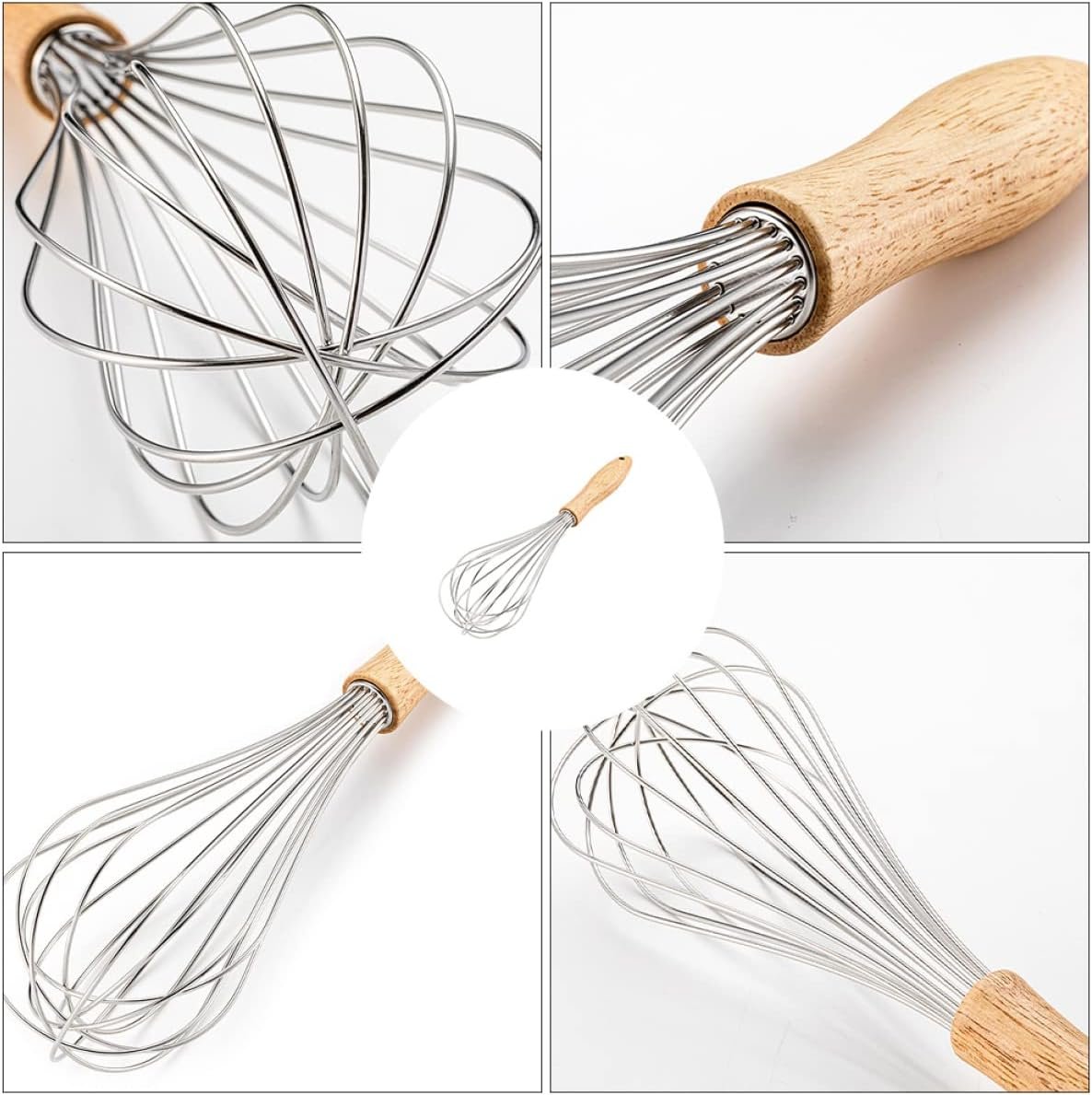 1pc Whisk Manual Egg Beater Kitchen Eggbeater Mixing Cappuccino Frother Handheld Mixer Milk Blender Hand Mixer Hand Blenders Flour Mixer Stainless Steel Small Accessories