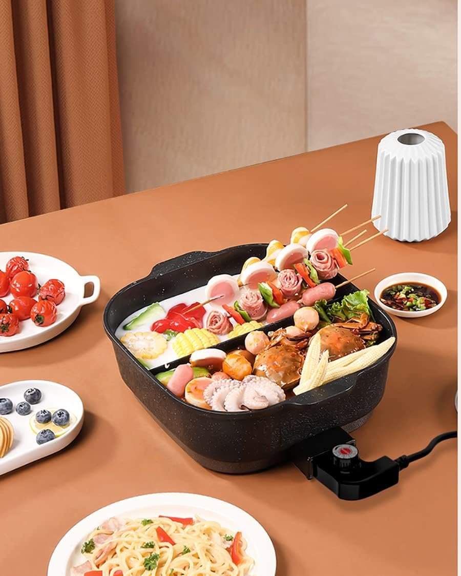 2 in 1 Electric BBQ Grill Hot Pot, Hot Pot with Grill, Non-Stick Barbecue Grill Indoor, Separate Dual Temperature Control,30x10 inch 2 in 1 Electric BBQ Grill Hot Pot, Hot Pot with Grill, Non-Stick Barbecue Grill Indoor, Separate Dual Temperature Control,30x10 inch
