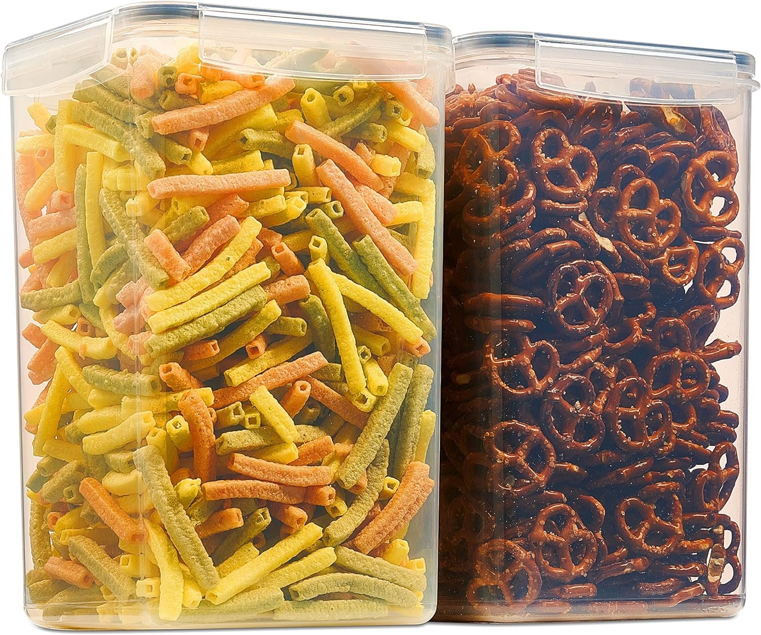 2 Pack Extra Large Airtight Food Storage Containers - 6.5L / 220 Oz BPA Free Clear Plastic Kitchen and Pantry Organization for Flour, Sugar, Rice  Baking Supply - Labels, Marker  Spoon Set