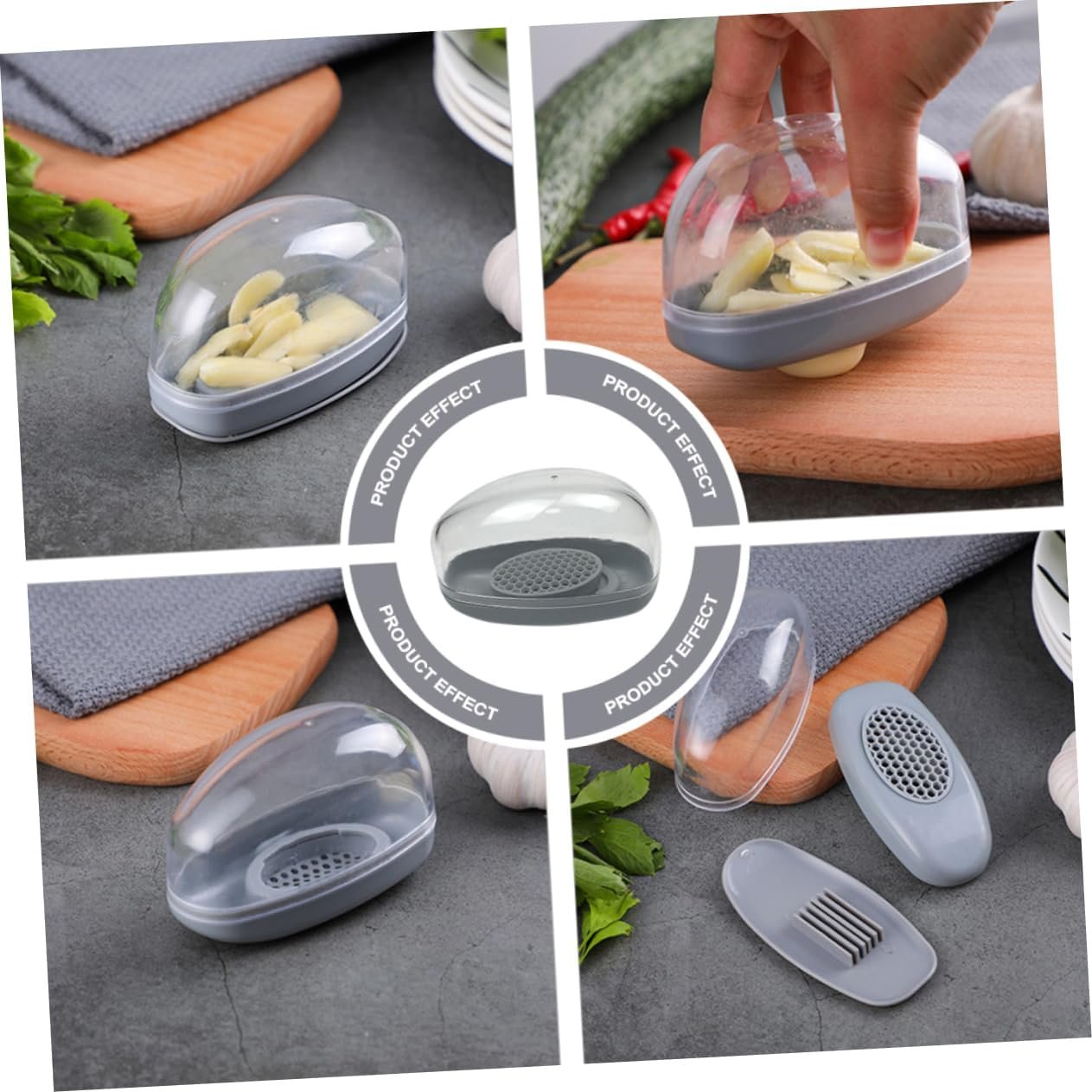 2 Pcs Garlic Masher Garlic Press Ginger Handheld Blender Review