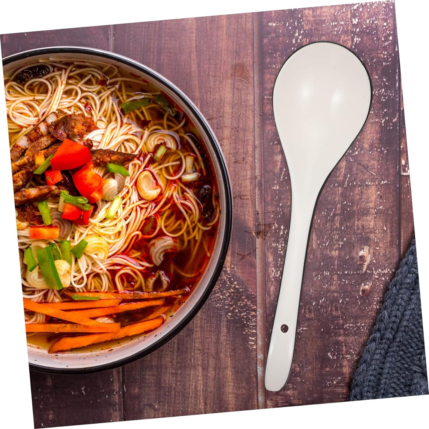 2 Pcs Spoon Mixed Olives Serving Utensils Flatware Kitchen Gadget Portable Tableware Rice Scoops Kitchen Accessories White Concentrate Ladle Ceramics