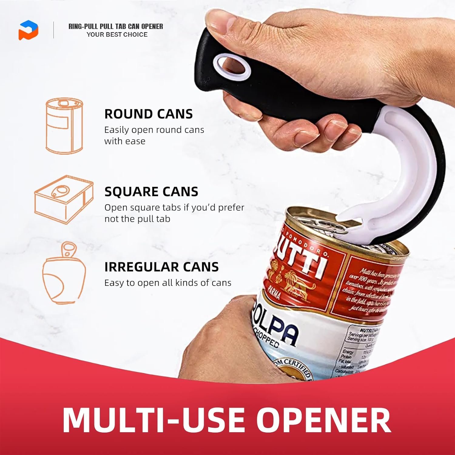 2 Pieces Easy Open Ring Pull Can Opener Easy Grip Opener Ring-Pull Helper for Ring Pull Tab Cans Tins Bottles 2 Pieces Easy Open Ring Pull Can Opener Easy Grip Opener Ring-Pull Helper for Ring Pull Tab Cans Tins Bottles