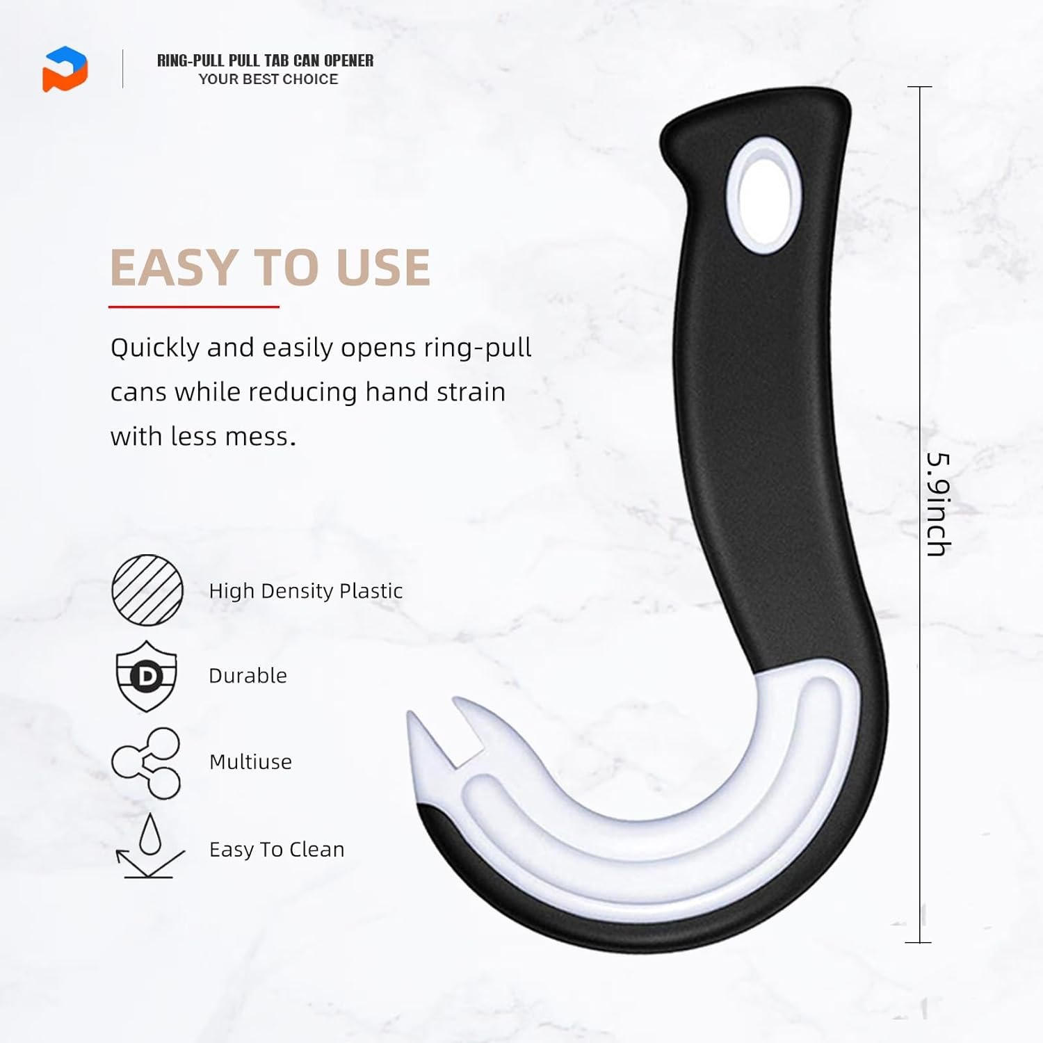 2 Pieces Easy Open Ring Pull Can Opener Easy Grip Opener Ring-Pull Helper for Ring Pull Tab Cans Tins Bottles 2 Pieces Easy Open Ring Pull Can Opener Easy Grip Opener Ring-Pull Helper for Ring Pull Tab Cans Tins Bottles