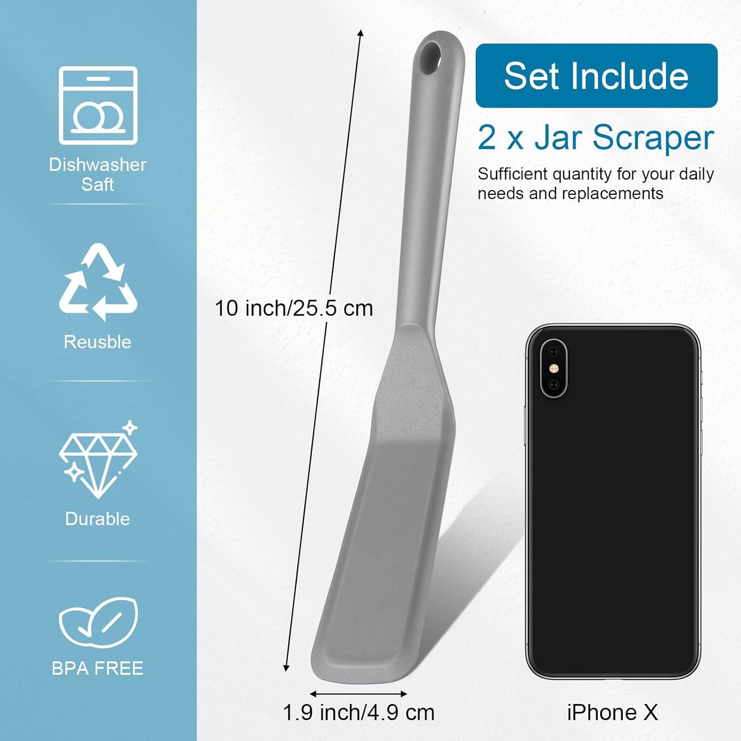 2 Pieces Silicone Thin Spatula Omelet Spatula Turner Long Crepe Spatula Heat Resistant Cooking Spatula Non Stick Pancake Spatula for Cooking Egg Burgers Pizza Pancake Steak Omelet (Red)