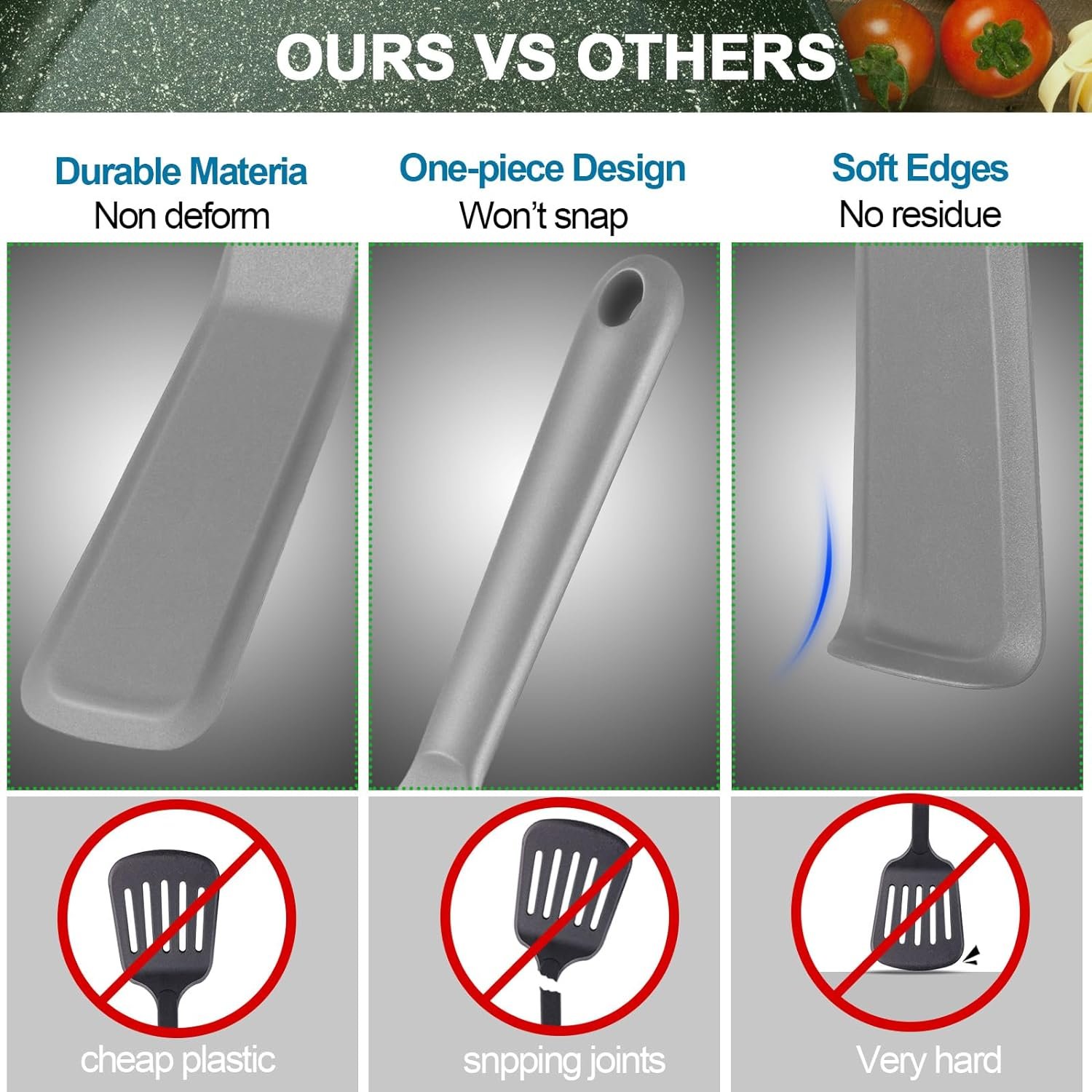 2 Pieces Silicone Thin Spatula Omelet Spatula Turner Long Crepe Spatula Heat Resistant Cooking Spatula Non Stick Pancake Spatula for Cooking Egg Burgers Pizza Pancake Steak Omelet (Red)