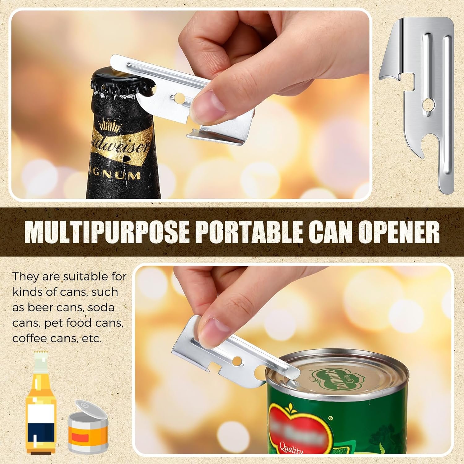 200 Pcs P-38 and P-51 Military Style Can Openers Manual Camping Can Opener Stainless Steel Survival Can Opener Army Can Opener Backpack Can Opener for Kitchen Travel Camping Survival 200 Pcs P-38 and P-51 Military Style Can Openers Manual Camping Can Opener Stainless Steel Survival Can Opener Army Can Opener Backpack Can Opener for Kitchen Travel Camping Survival