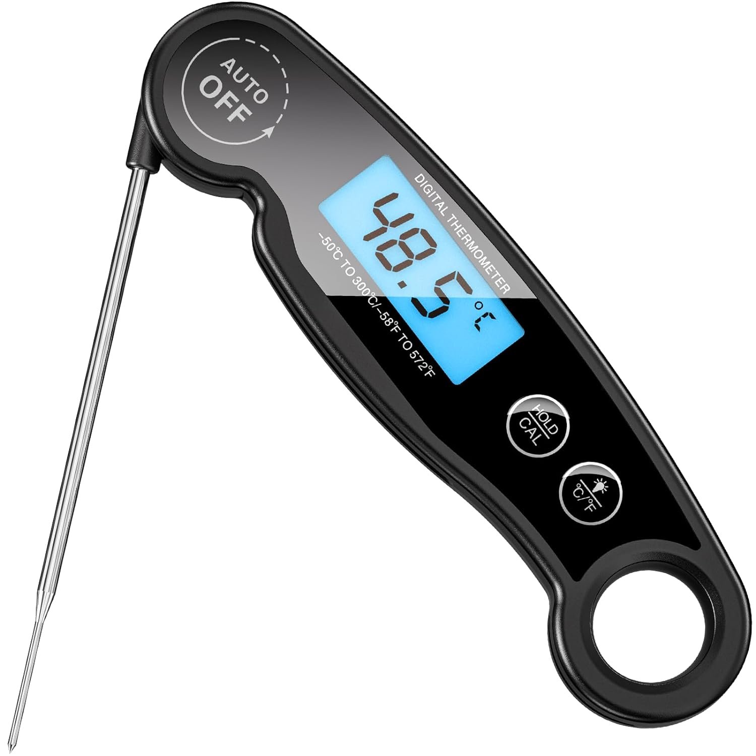 2024 Meat Thermometer for Kitchen, Instant Read Digital LCD Thermometer with Backlight, Meat Thermometer for Candy, BBQ Grill, Meat, Seafood, Liquids, Calibration for Kitchen Gadgets