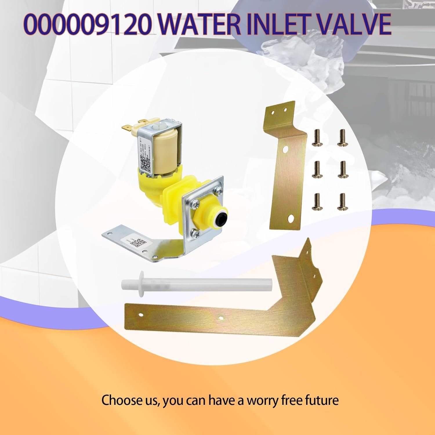 2024 Upgrade 000009120 000008487 33129028 Ice Machine Water Inlet Valve Assembly（OEM）120V 60Hz 5W For Manitowoc Ice Machine Parts 2-Year Warranty