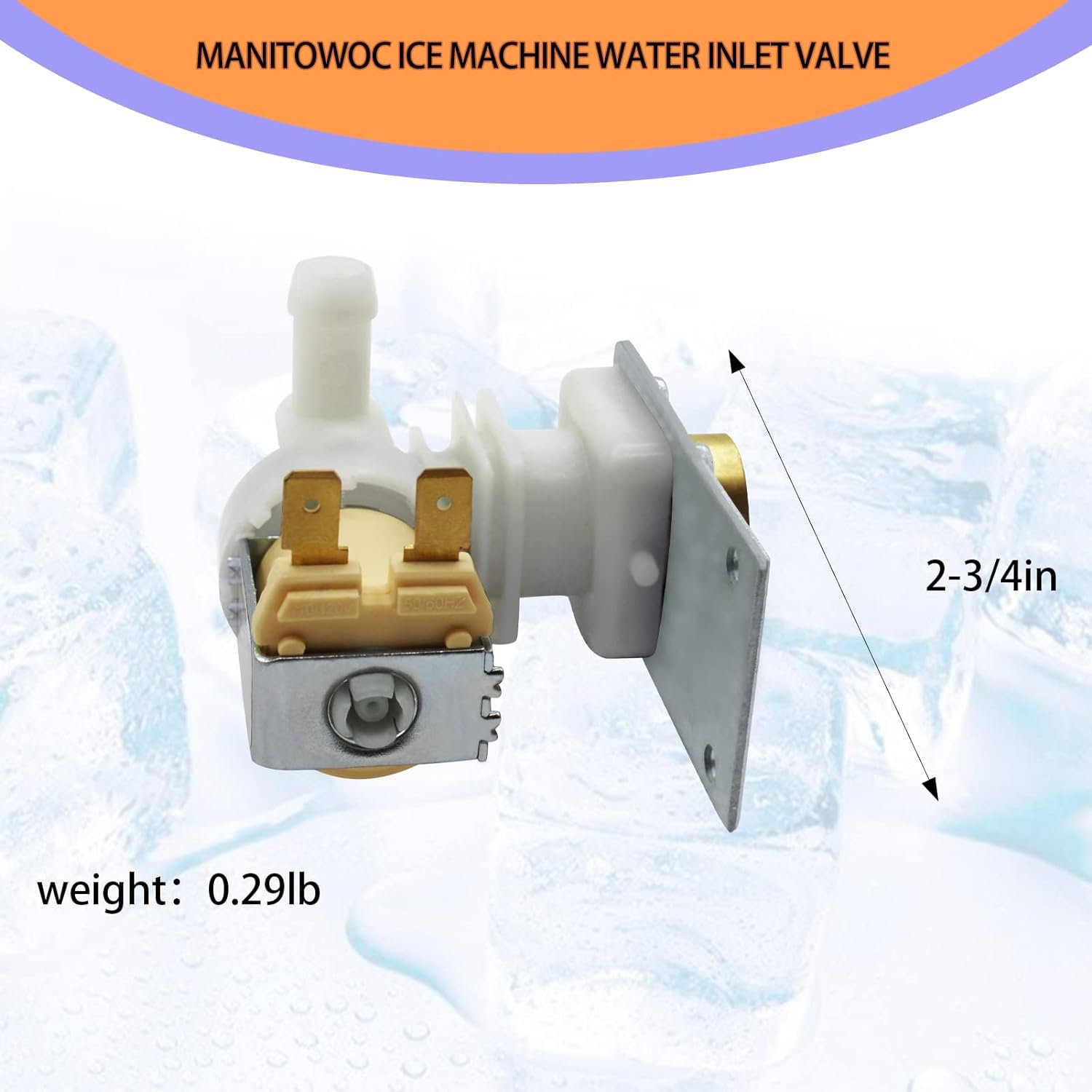 2024 Upgrade 040003579 33129042 Ice Machine Water Inlet Valve Assembly（OEM）115/120V 60Hz 5W For Manitowoc Ice Machine Parts 2-Year Warranty