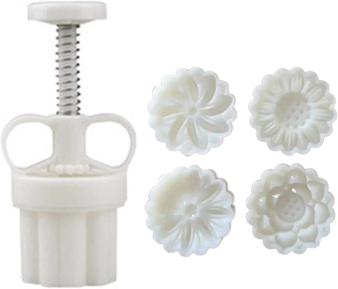 20g Cute Flower Plastic Mooncake Molds Mooncake Mold DIY Baking Accessories Kitchen Gadget For Mid-Autumn Festival Pastry Tools Professional