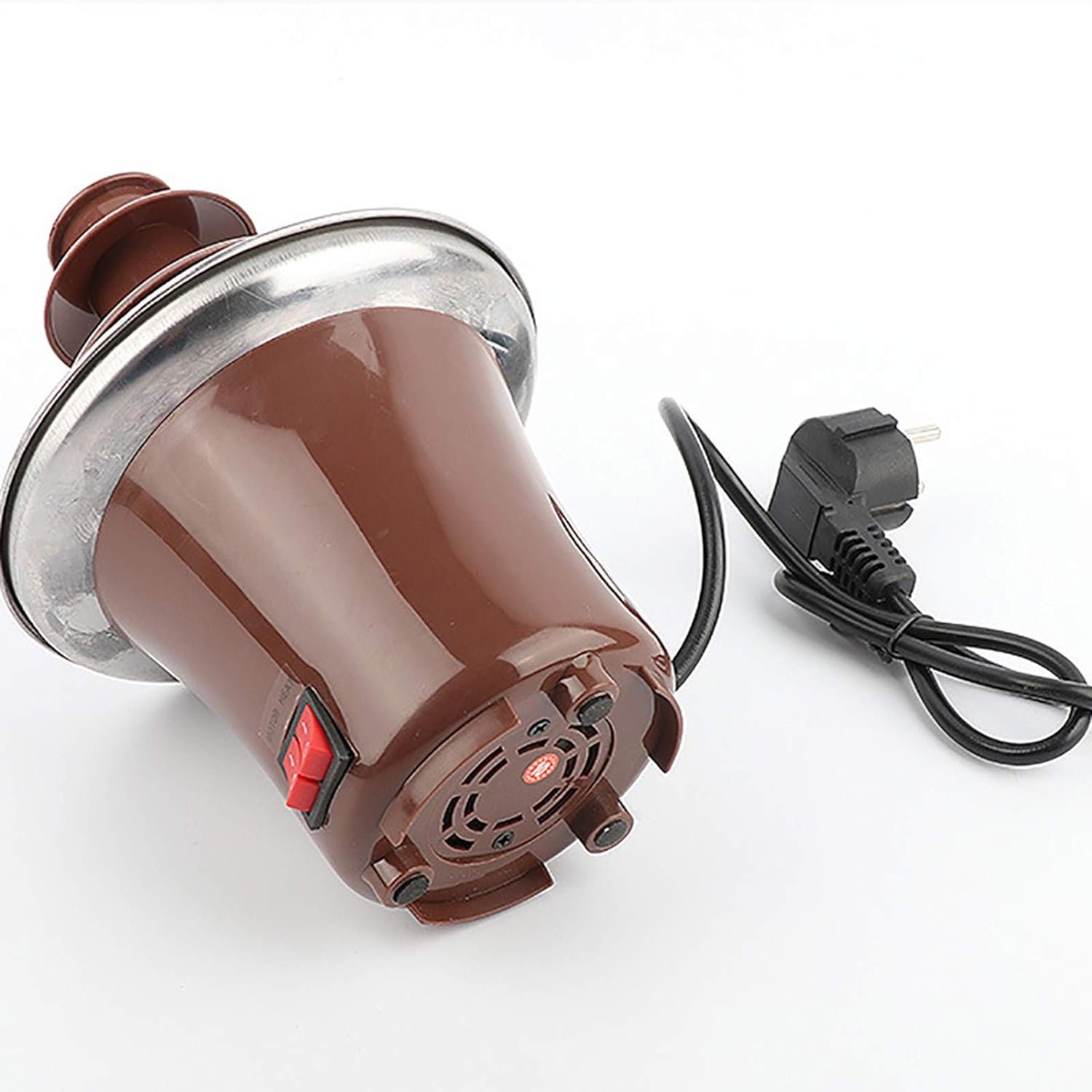 220V Electric Chocolate Fountain Waterfull Chocolate Melting Machine Chocolate Mixer Blender Chocolate Fondue Creative Design Chocolate With Heating Fondue Machine DIY Waterfall For Party (PLASTIC)