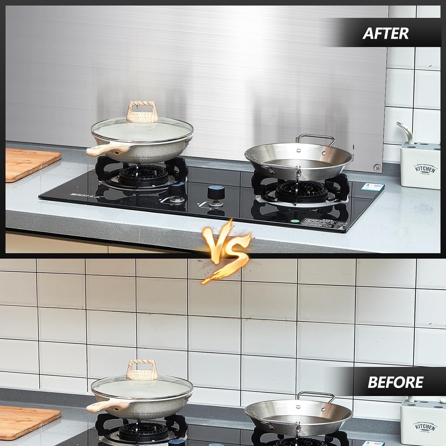 24 x 30 Inch Stainless Steel Backsplash Range Hood Stove Backsplash Back Stainless Steel Sheet for Kitchen Wall Splatter Metal Wall Panels with Screws and Hanging Towel 24 x 30 Inch Stainless Steel Backsplash Range Hood Stove Backsplash Back Stainless Steel Sheet for Kitchen Wall Splatter Metal Wall Panels with Screws and Hanging Towel