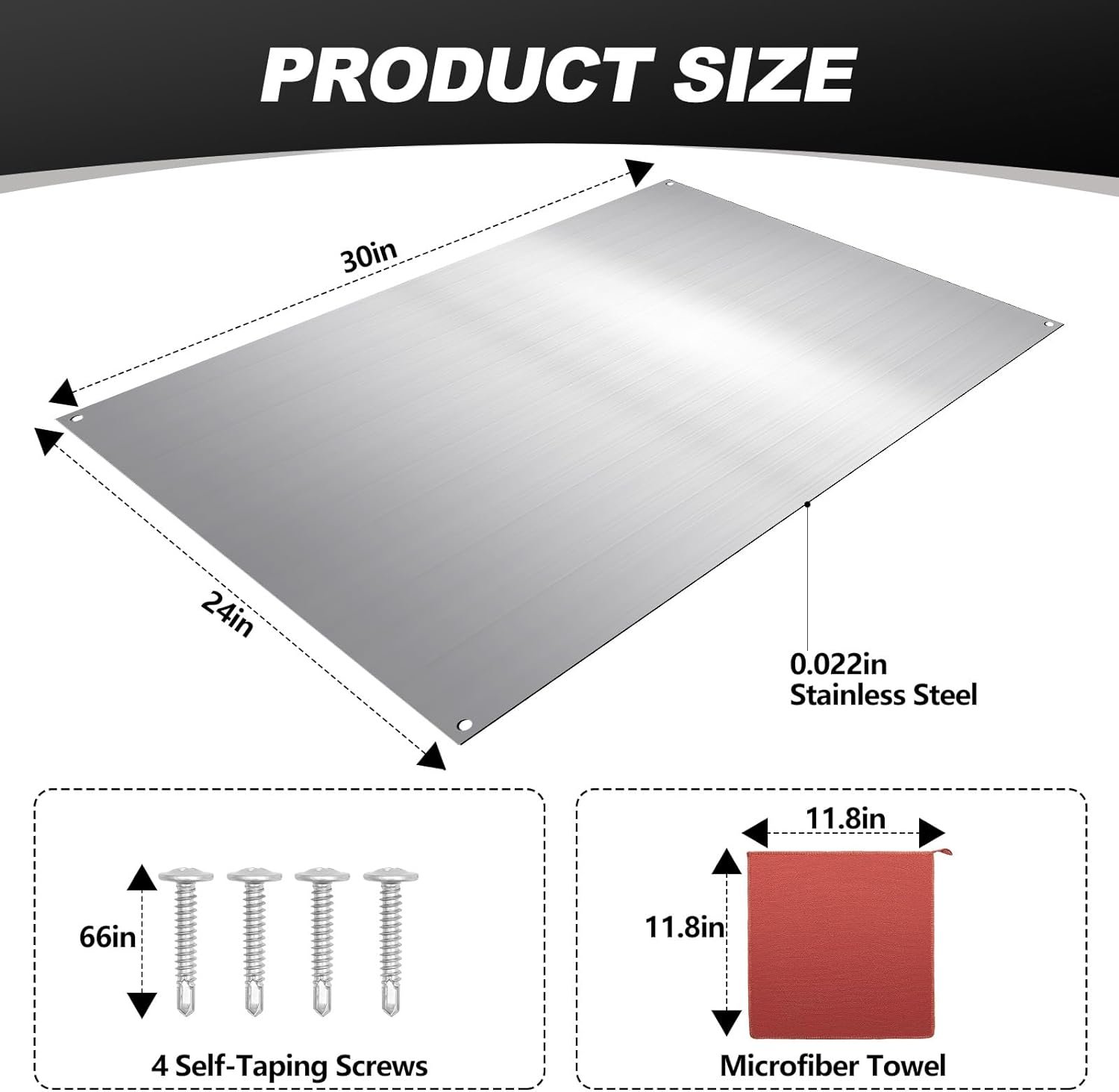 24 x 30 Inch Stainless Steel Backsplash Range Hood Stove Backsplash Back Stainless Steel Sheet for Kitchen Wall Splatter Metal Wall Panels with Screws and Hanging Towel 24 x 30 Inch Stainless Steel Backsplash Range Hood Stove Backsplash Back Stainless Steel Sheet for Kitchen Wall Splatter Metal Wall Panels with Screws and Hanging Towel