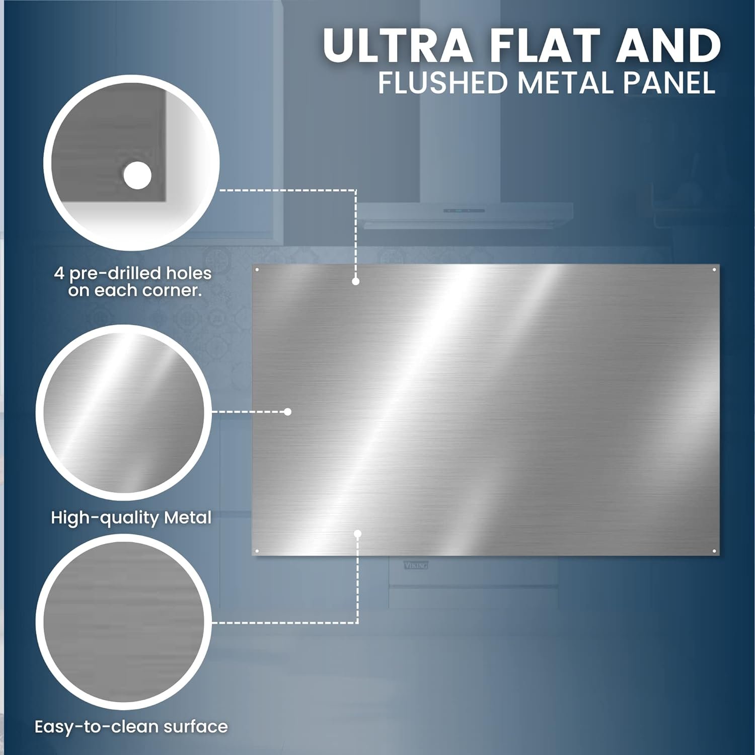 24 x 30 Reversible Metal Backsplash Matching screws | Compatible with Broan-NuTone SP3004 - Ultra Flat and Flushed Metal Panel Splatter Guard for Stovetop Easy Installation 24 x 30 Reversible Metal Backsplash Matching screws | Compatible with Broan-NuTone SP3004 - Ultra Flat and Flushed Metal Panel Splatter Guard for Stovetop Easy Installation