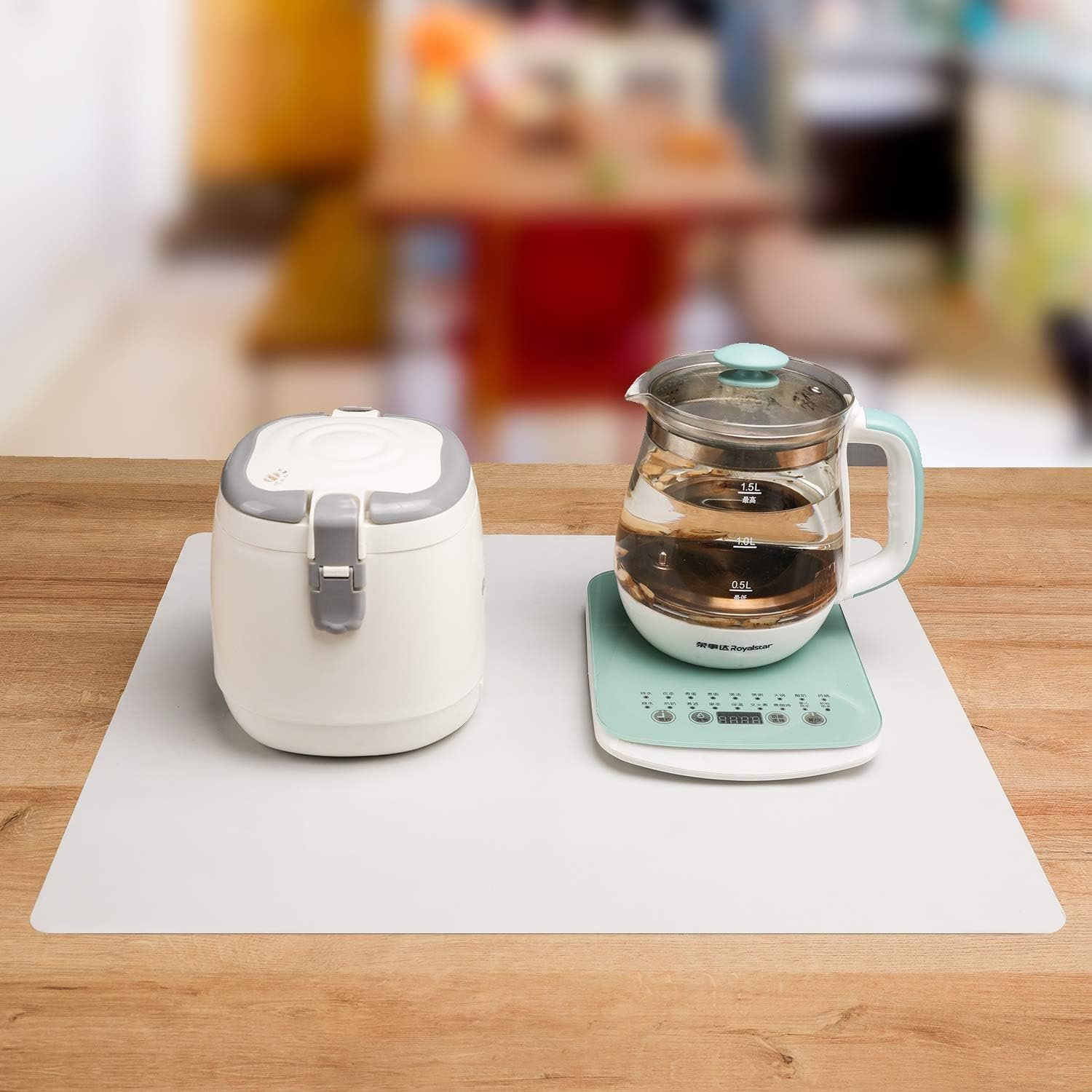 24x20 Extra Large Silicone Baking Mat for Dough Rolling Pastry Fondant Mat Nonstick and Nonskid Heat Resistent, Countertop Protector, Dining Table Mat and Placemat (Extra Large Gray 2 Pack)