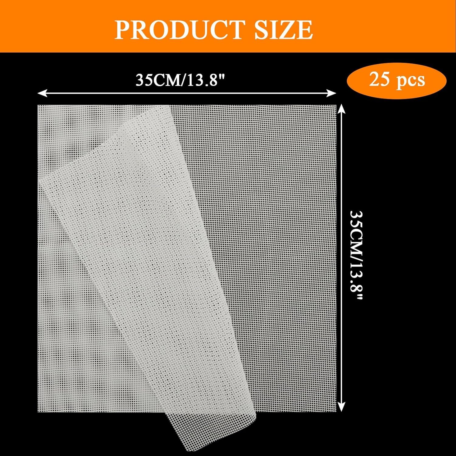 25 Pcs Silicone Dehydrator Sheets, 13.8 x 13.8 White Dehydrator Mats, Non-Stick Food Dehydrator Mesh Sheets for Fruit, Vegetables Dryer