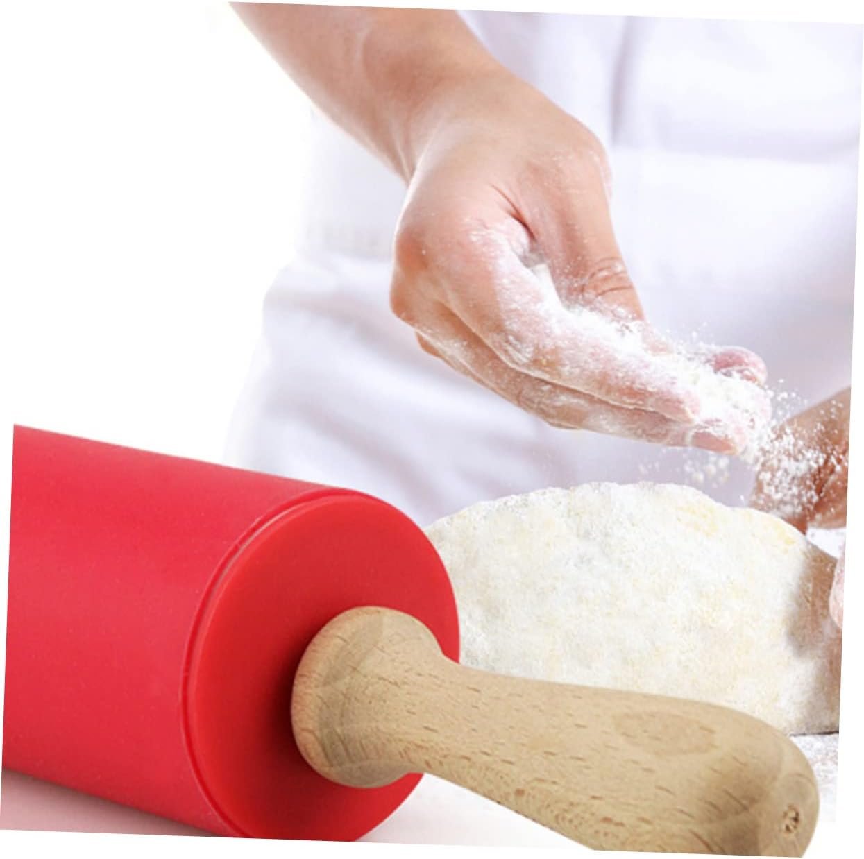 2pcs dough bread ravioli Fondant Cake Noodle Baking Tool kitchen supplies roller wooden wooden handle baking utensils Dough Pastry Roller evil eye drinking glass cutter