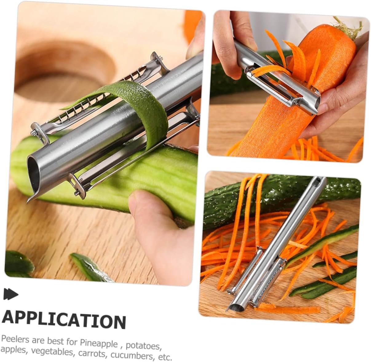 2pcs Kitchen Peeler Household Fruit Peeler Kitchen Accessory Carrot Peeler Professional Pineapple Peeler Household Potato Peelers Stainless Steel Cheese Peeled