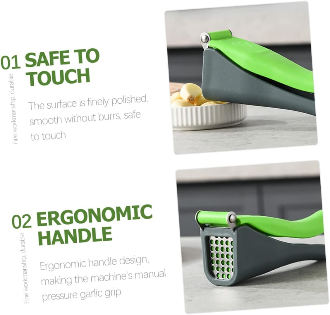 2pcs Manual Garlic Press Baby Rocker for Infants Garlic Presses Garlic Slicer Aluminum Alloy Garlic Masher Garlic Keeper Home Tools Food Grater Household Garlic Peeler Pp