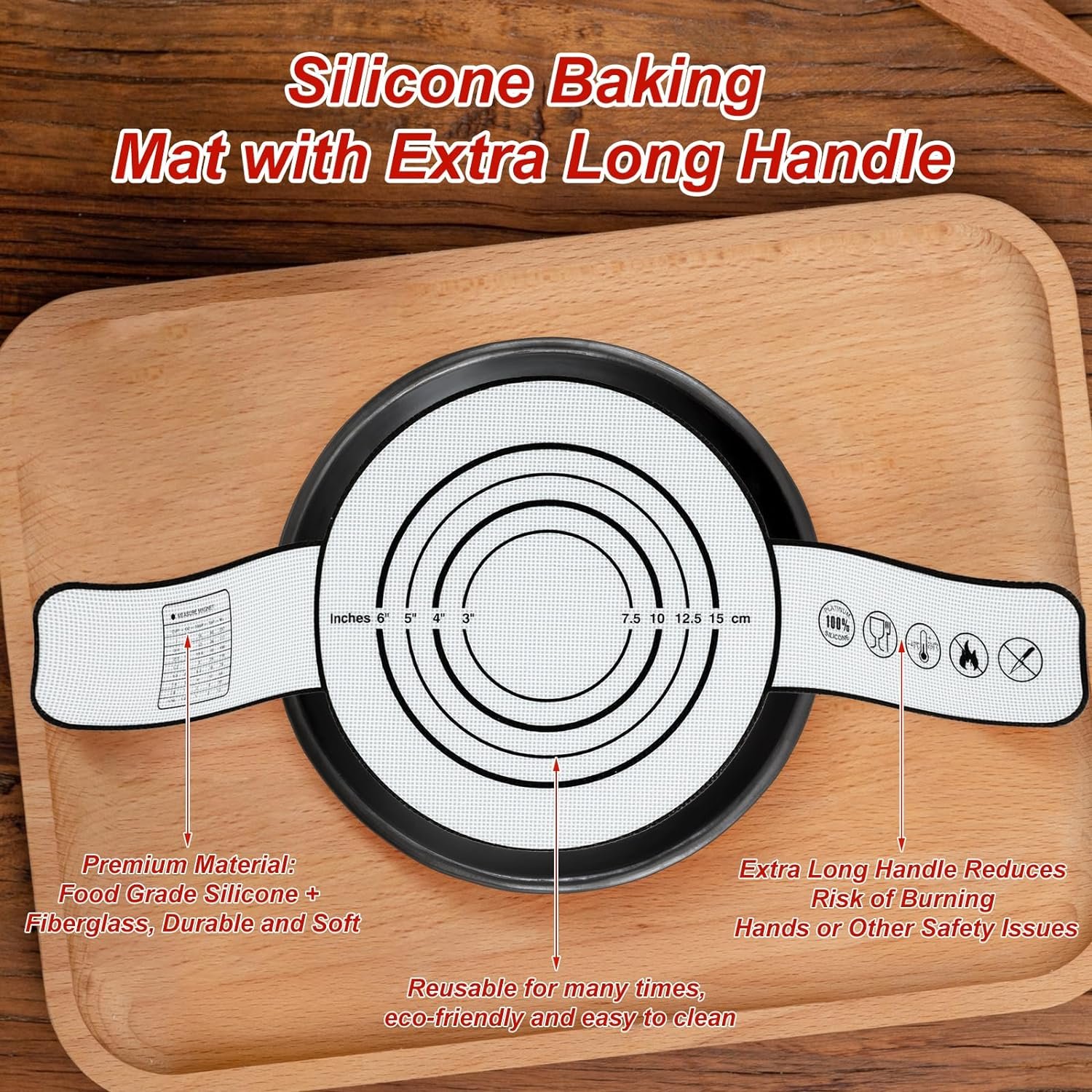 2pcs Oval Bread Sling for Dutch Oven, 20.87x8.27 Silicone Baking Mat with Long Handles, Round Bread Baking Liners Reusable Non-Stick Baking Tools Accessories for Bakeware