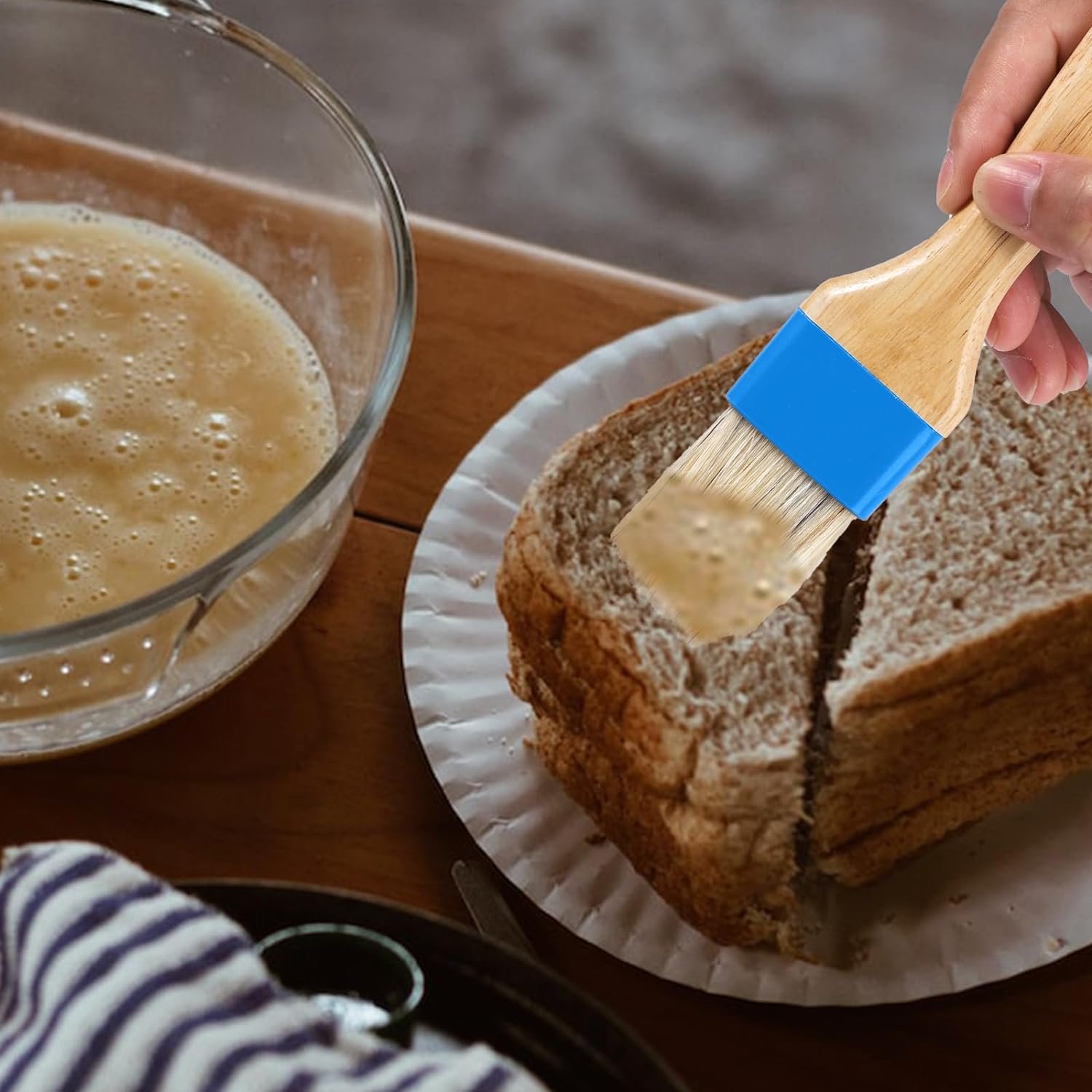 2pcs Pastry Basting Brushes, Oil Brushes Boar Bristle Brushes BBQ Brushes for Sauce Baking Brush BBQ Basting Brush Kitchen Brush for Spreading Butter Cooking Grilling (Small + Medium) 2pcs Pastry Basting Brushes, Oil Brushes Boar Bristle Brushes BBQ Brushes for Sauce Baking Brush BBQ Basting Brush Kitchen Brush for Spreading Butter Cooking Grilling (Small + Medium)