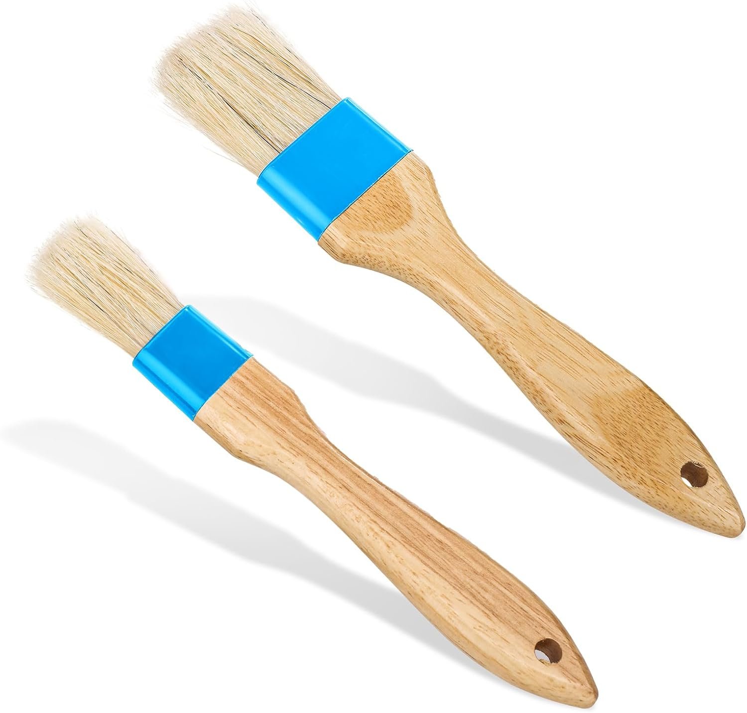 2pcs Pastry Basting Brushes, Oil Brushes Boar Bristle Brushes BBQ Brushes for Sauce Baking Brush BBQ Basting Brush Kitchen Brush for Spreading Butter Cooking Grilling (Small + Medium) 2pcs Pastry Basting Brushes, Oil Brushes Boar Bristle Brushes BBQ Brushes for Sauce Baking Brush BBQ Basting Brush Kitchen Brush for Spreading Butter Cooking Grilling (Small + Medium)