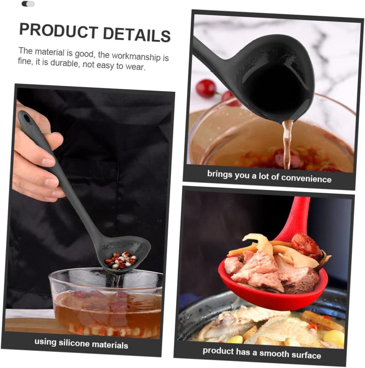 2Pcs Silicone spoon Mixing Spoon silicone soup spoon silicone utensils silicon utensils silicone deep spoon food silicone serving spoons Kitchen Gadget portable ladle 2Pcs Silicone spoon Mixing Spoon silicone soup spoon silicone utensils silicon utensils silicone deep spoon food silicone serving spoons Kitchen Gadget portable ladle