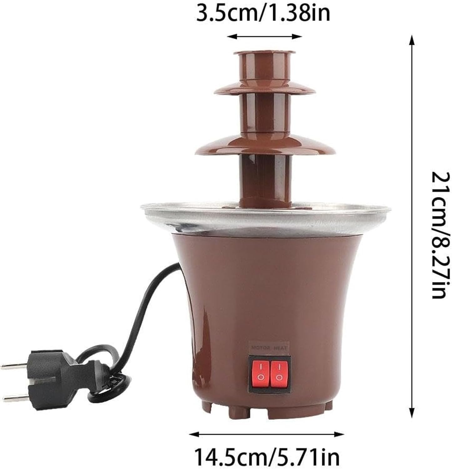 3 Layer Household Chocolate Fountain, Chocolate Melt Fondue, Chocolate Lava Machine For Melting Chocolate, Chocolate Tower 3 Layer Household Chocolate Fountain, Chocolate Melt Fondue, Chocolate Lava Machine For Melting Chocolate, Chocolate Tower