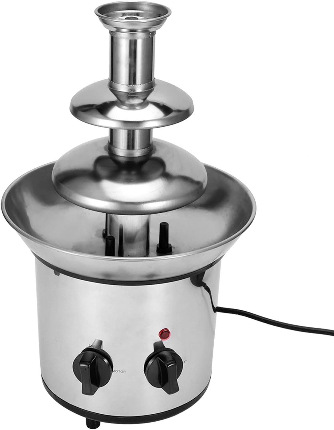 3 Tiers Chocolate Fountain Machine Maker, Electric Melting Machine Chocolate Fountain with Spiral Rod and Tower Detachable Structure Design Suitable for Weddings Parties Coffee Shop(US)