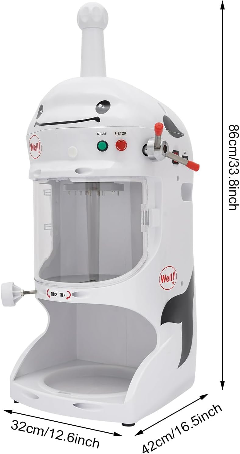 350W 110V Modern Style Ice Shaver Electric Ice Crusher Ice Cream Shaving Maker Commercial Snow Cone Machine