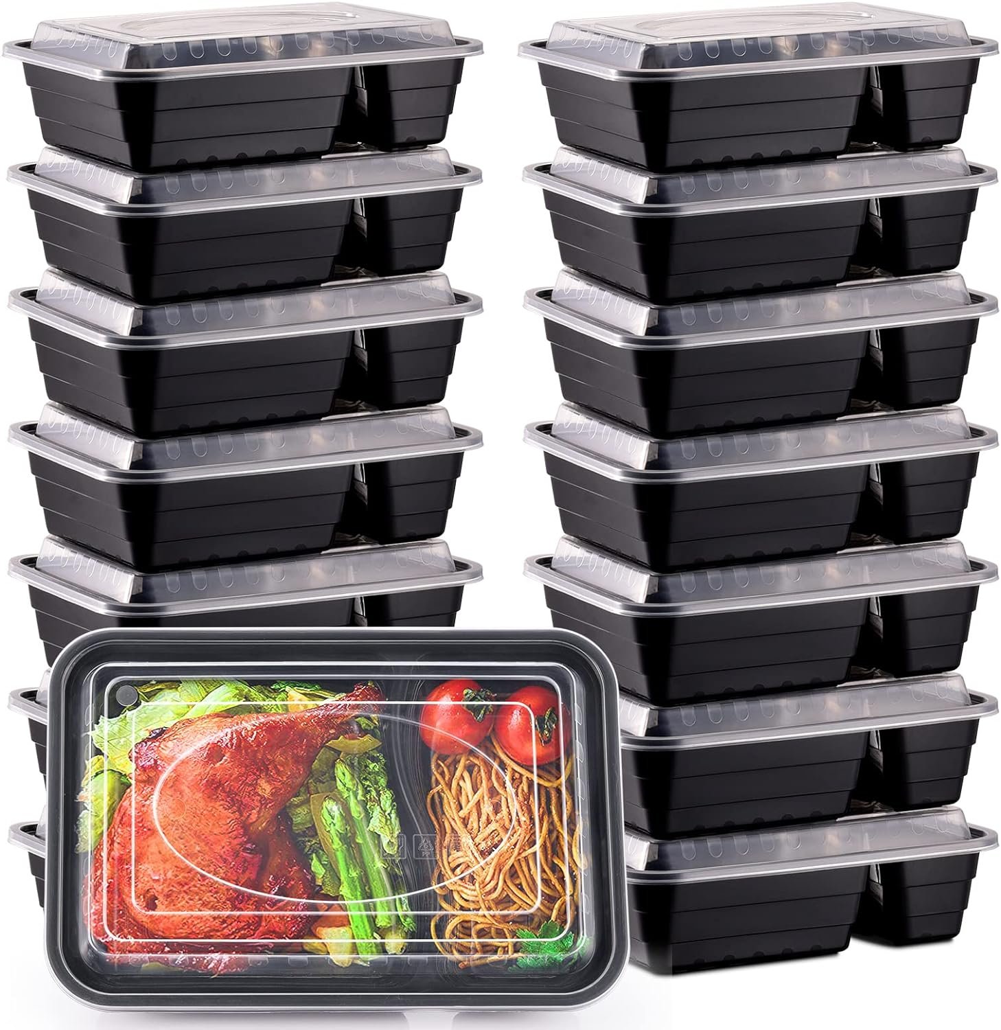 38oz-meal-prep-containers-extra-large-thick-2-compartment-with-lidsfood-storage-containerreusabledisposablestackable-mic - Cooking Appliance World
