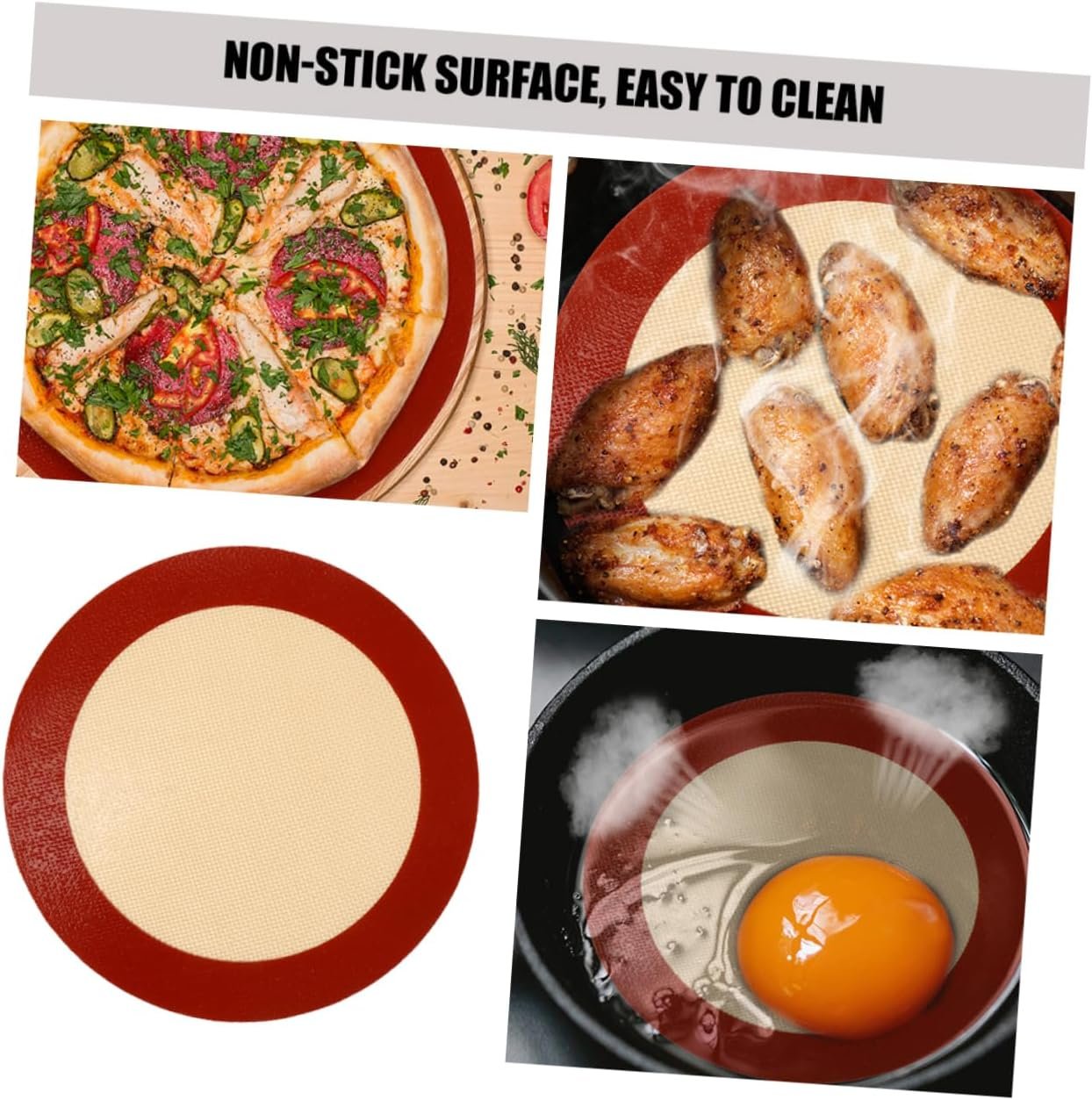 3pcs Baking Mat Silicone Microwave Mat Nonstick Bakeware Mat Bbq Grilling Mat Steaming Mesh Microwave Trivet Mat Toaster Pad Steamer Liner Non Stick Micro-wave Oven
