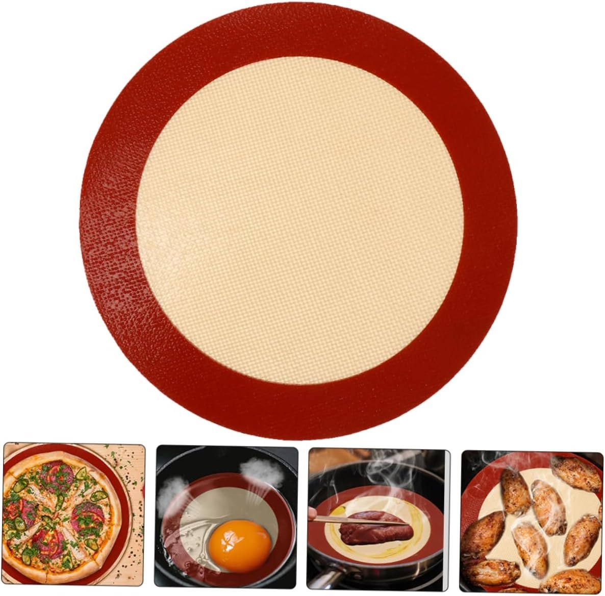 3pcs Baking Mat Silicone Microwave Mat Nonstick Bakeware Mat Bbq Grilling Mat Steaming Mesh Microwave Trivet Mat Toaster Pad Steamer Liner Non Stick Micro-wave Oven