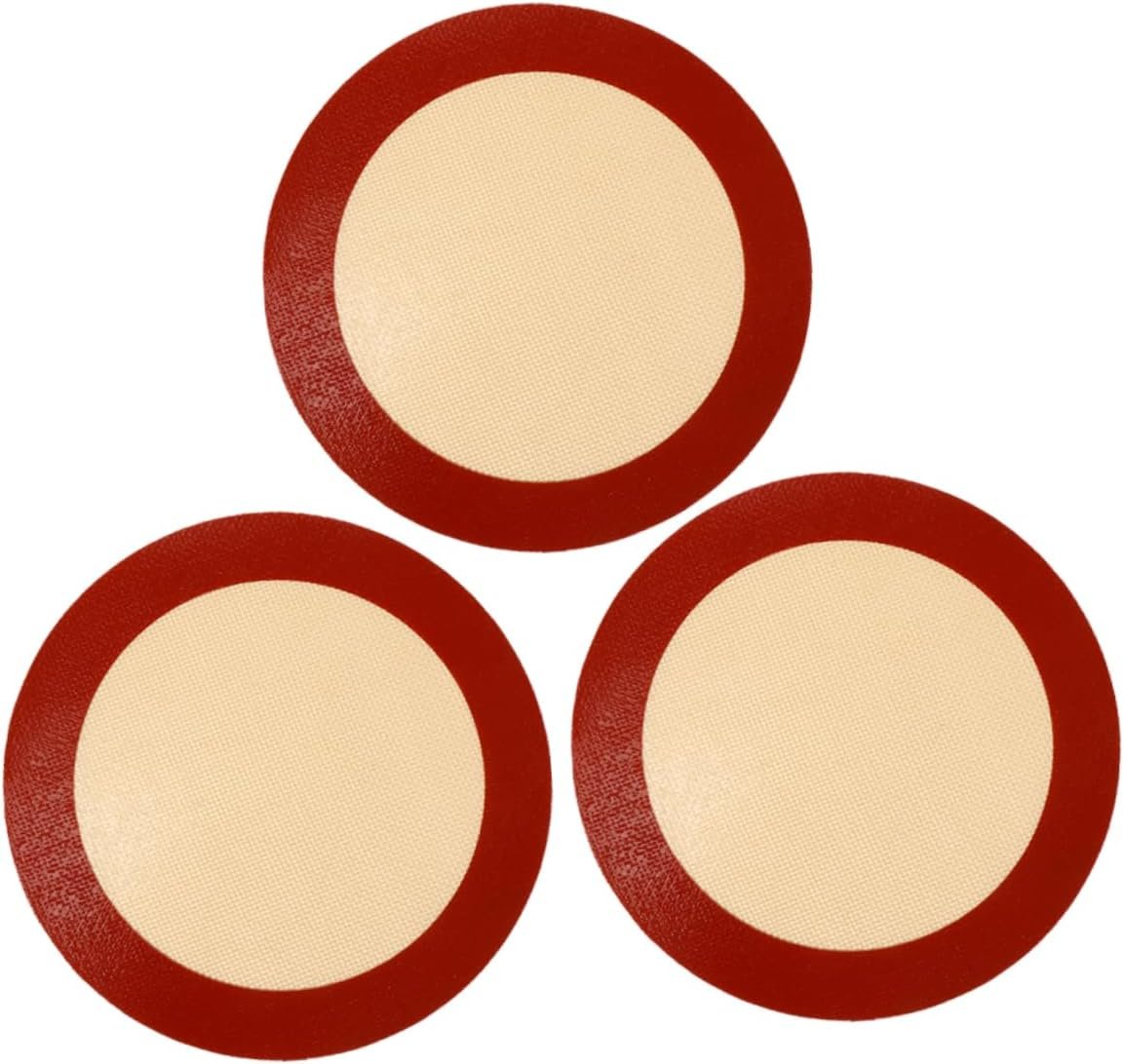 3pcs Baking Mat Silicone Microwave Mat Nonstick Bakeware Mat Bbq Grilling Mat Steaming Mesh Microwave Trivet Mat Toaster Pad Steamer Liner Non Stick Micro-wave Oven