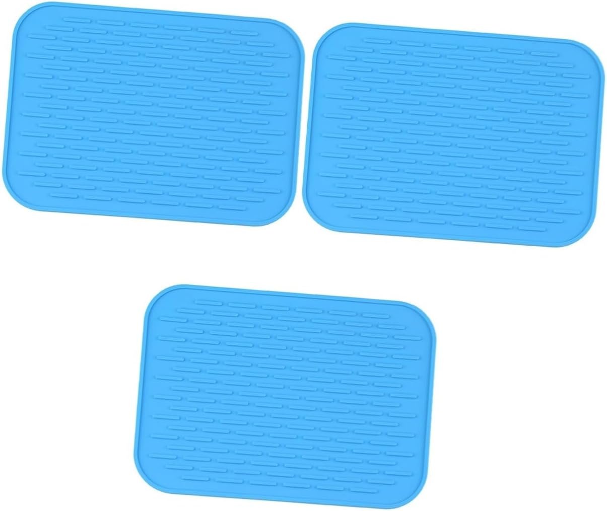 3pcs Table Placemats Dinner Table Decor Silicone Cushion Silicone Pot Holders Kitchen Stuff Silicone Baking Mat Silicone Placemats Hot Pot Mat Insulation Pads Non-Slip