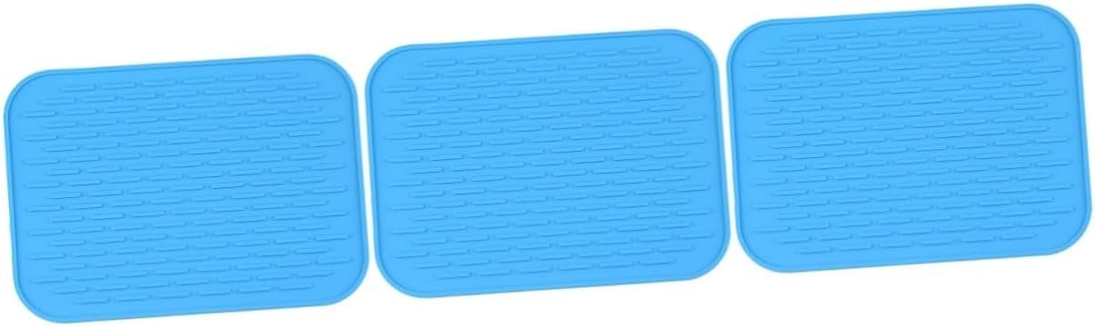 3pcs Table Placemats Dinner Table Decor Silicone Cushion Silicone Pot Holders Kitchen Stuff Silicone Baking Mat Silicone Placemats Hot Pot Mat Insulation Pads Non-Slip