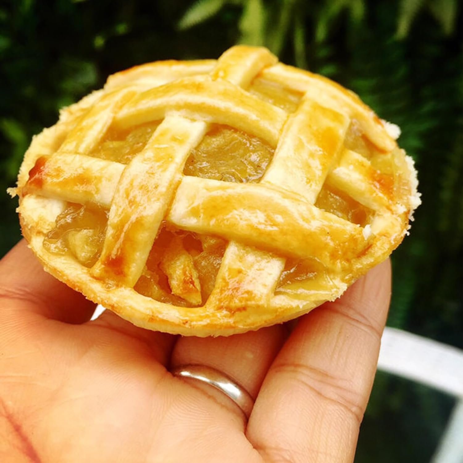 4 Pack Carbon Steel Reusable Mini Pie Pans, 5 inch Nonstick Small Pie Plate Baking Dish, 8 oz Ruffled Edge Individual Round Bakeware for Toaster Oven Air Fryer Insta Pot,for Pie Tart Desserts