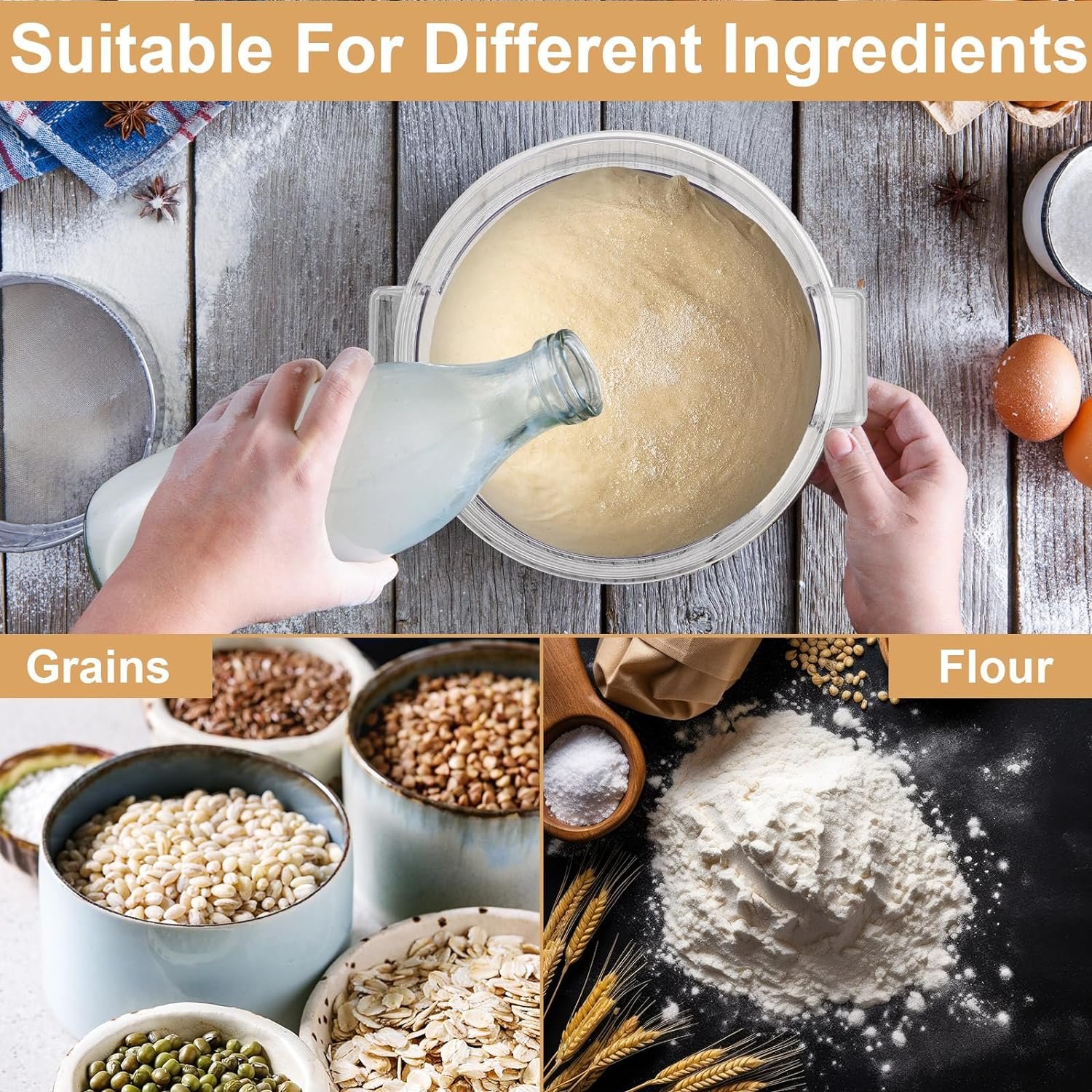 4 Pcs Food Storage Container with Lids Set Proof Dough Round Clear Commercial Containers with Scales and Handles for Bread Dough Rise Home Restaurant Food Storage(1 Qt 2 Qt 4 Qt 6 Qt) 4 Pcs Food Storage Container with Lids Set Proof Dough Round Clear Commercial Containers with Scales and Handles for Bread Dough Rise Home Restaurant Food Storage(1 Qt 2 Qt 4 Qt 6 Qt)