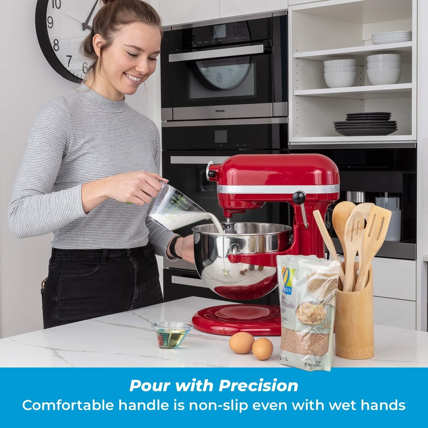 4-Piece Angled Liquid Measuring Cups Plastic Set - Mini Oz, 1, 2 and 4 Plastic Measuring Cup Sizes - Plastic Measuring Cups For Liquids with ML  Cups Measures - KPKitchen Small  Large Measure Cup 4-Piece Angled Liquid Measuring Cups Plastic Set - Mini Oz, 1, 2 and 4 Plastic Measuring Cup Sizes - Plastic Measuring Cups For Liquids with ML  Cups Measures - KPKitchen Small  Large Measure Cup