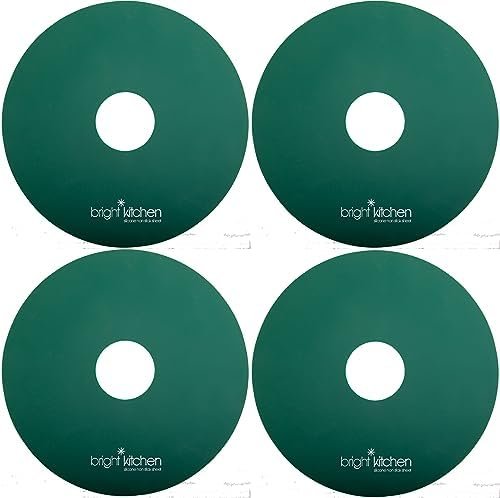 4 Silicone Dehydrator Sheets NON-Toxic for Nesco Round Dehydrators Fruit Roll Up Fruit Leather Circle ReUsable Flexible Non Stick - 4 FLAT Sheets