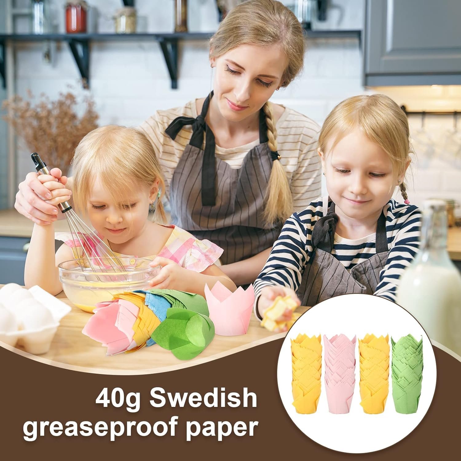 400 Pcs Tulip Cupcake Liners Baking Cups Tulip Muffin Liners Wrappers Greaseproof Tulip Baking Cups Holders for Christmas Wedding Birthday Baby Shower Party Supplies (Green Yellow Blue Pink) 400 Pcs Tulip Cupcake Liners Baking Cups Tulip Muffin Liners Wrappers Greaseproof Tulip Baking Cups Holders for Christmas Wedding Birthday Baby Shower Party Supplies (Green Yellow Blue Pink)