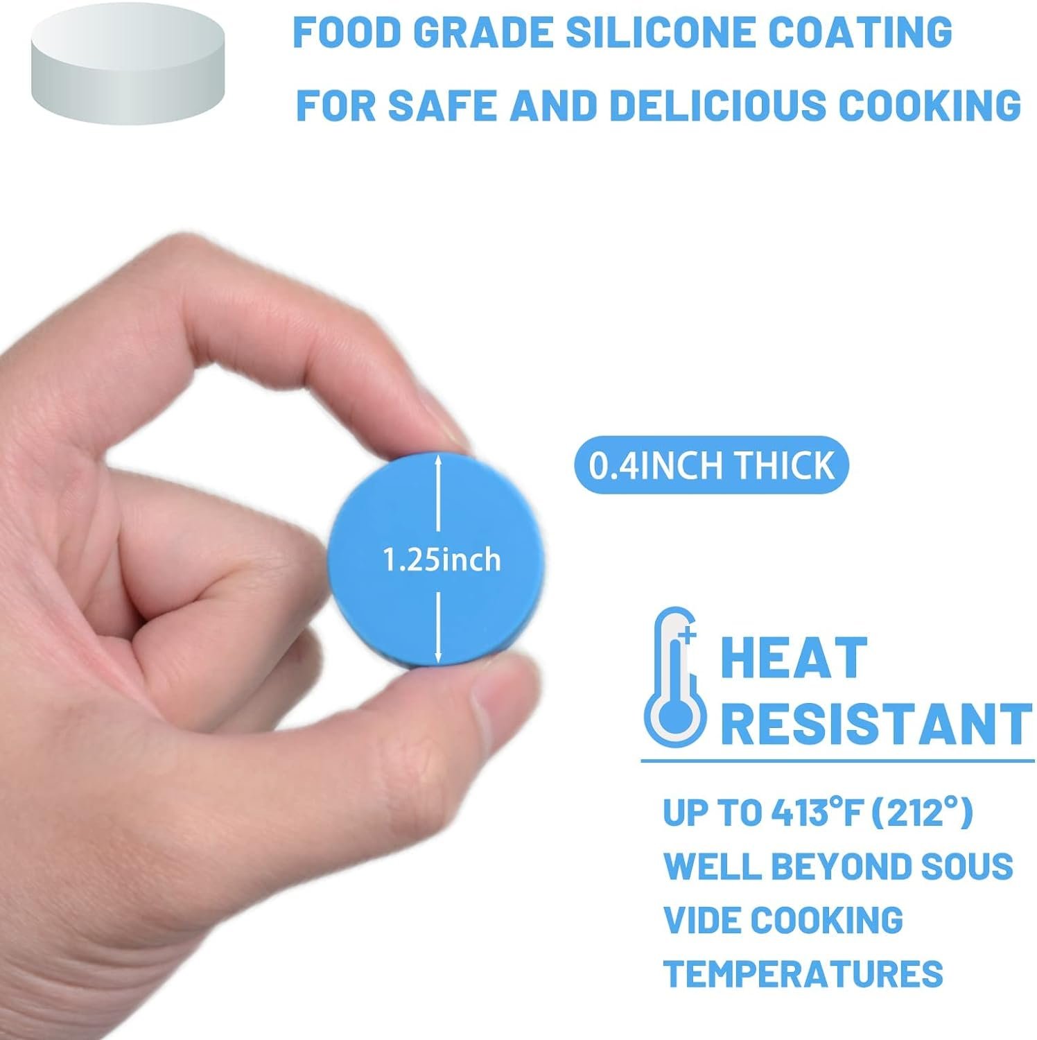 4/12 Pack Sous Vide Magnets, Keep Bags Submerged and in Place-Prevent Floating Bags and Undercooking Food Safe Silicone and Stainless Steel Better Performance than Magnets, Clips or Rack(12