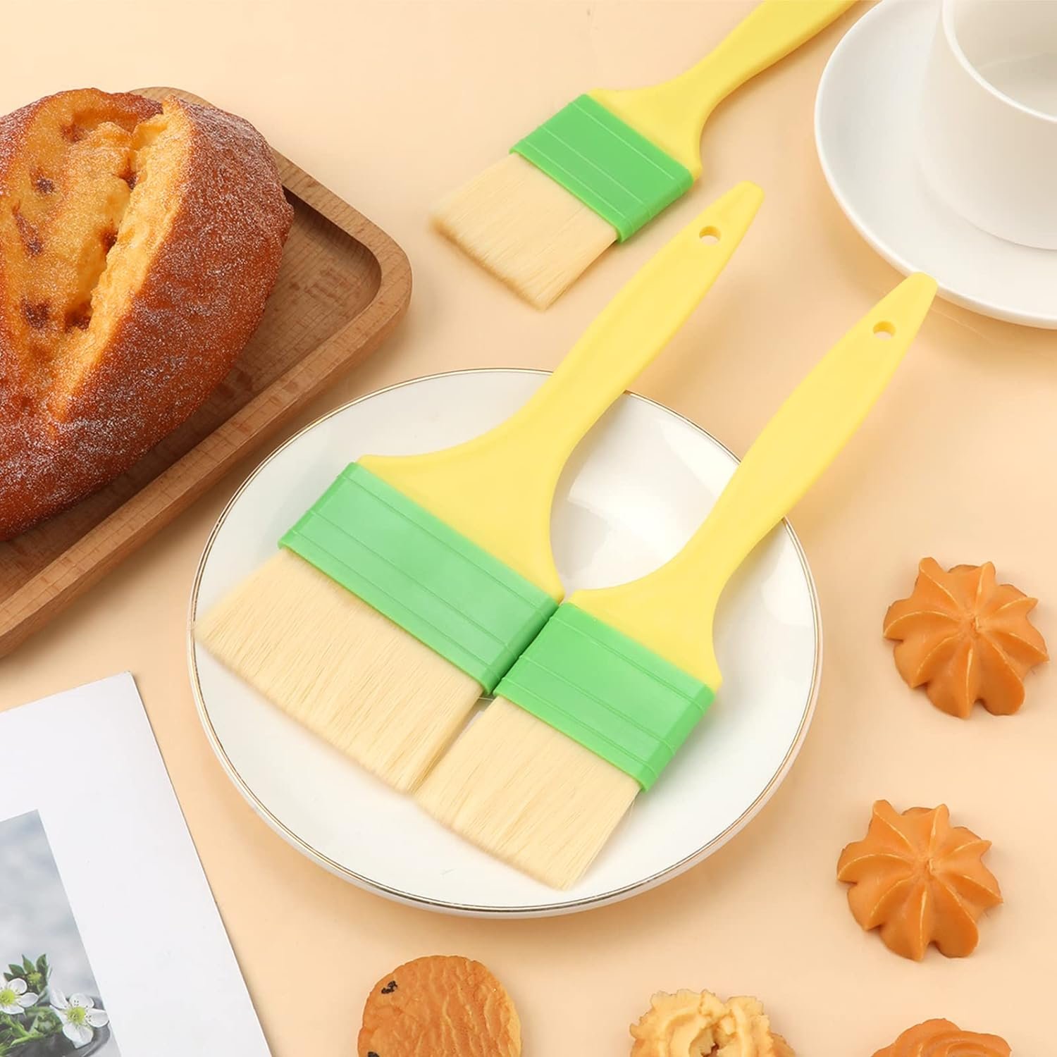 5pcs Oil Brushes for Cooking, Multifunctional Food Brush for Oil Butter Sauce Egg Liquid Pastry Brush for Baking Basting Brush BBQ Brushes Kitchen Barbecue Accessories