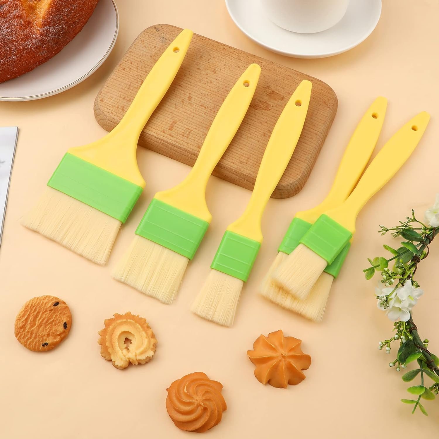 5pcs Oil Brushes for Cooking, Multifunctional Food Brush for Oil Butter Sauce Egg Liquid Pastry Brush for Baking Basting Brush BBQ Brushes Kitchen Barbecue Accessories