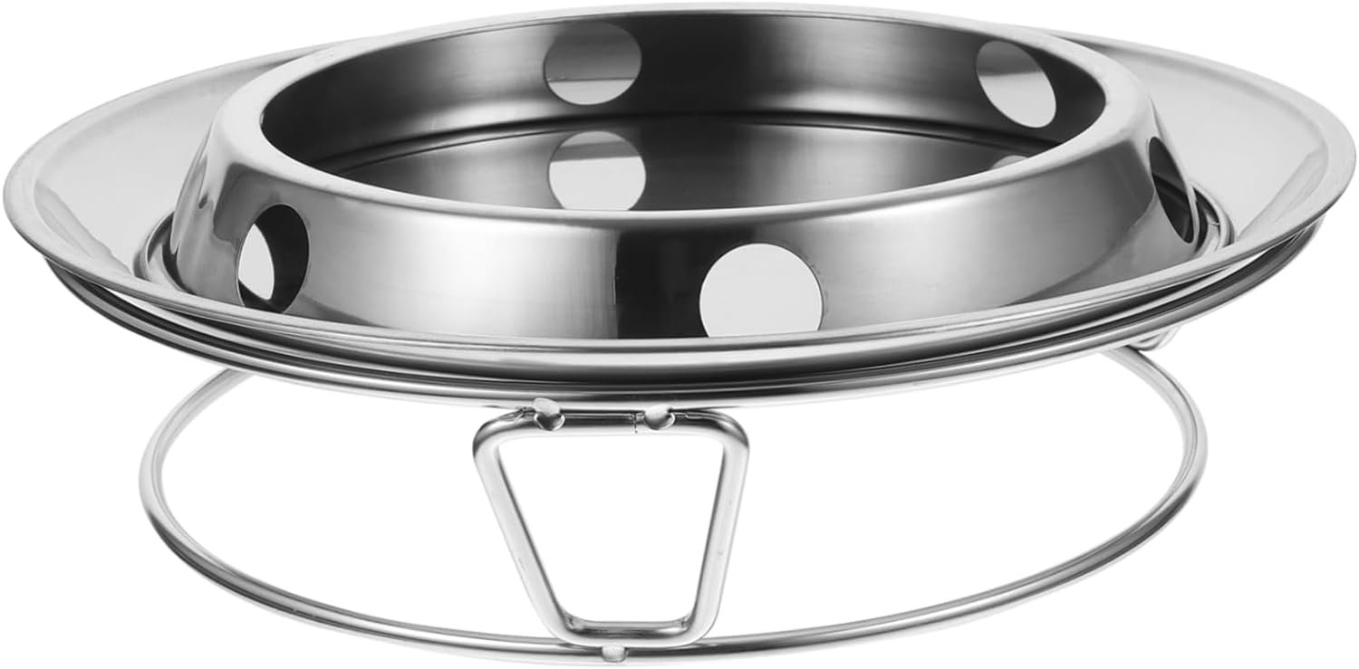 6 Pcs Stainless Steel Pot Rack Bowl Pad Frying Pan Organizer Metal Trivet for Pressure Cooker Kitchen Pot Placing Shelf Desktop Utensils Rack Stove Cutlery Rack Household