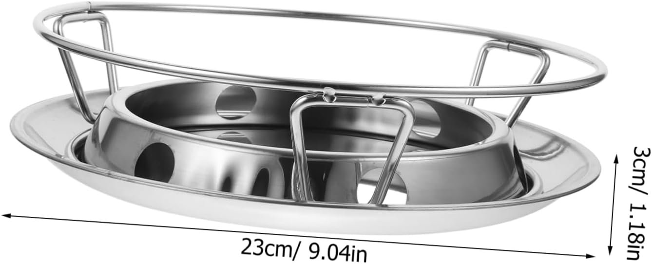 6 Pcs Stainless Steel Pot Rack Bowl Pad Frying Pan Organizer Metal Trivet for Pressure Cooker Kitchen Pot Placing Shelf Desktop Utensils Rack Stove Cutlery Rack Household